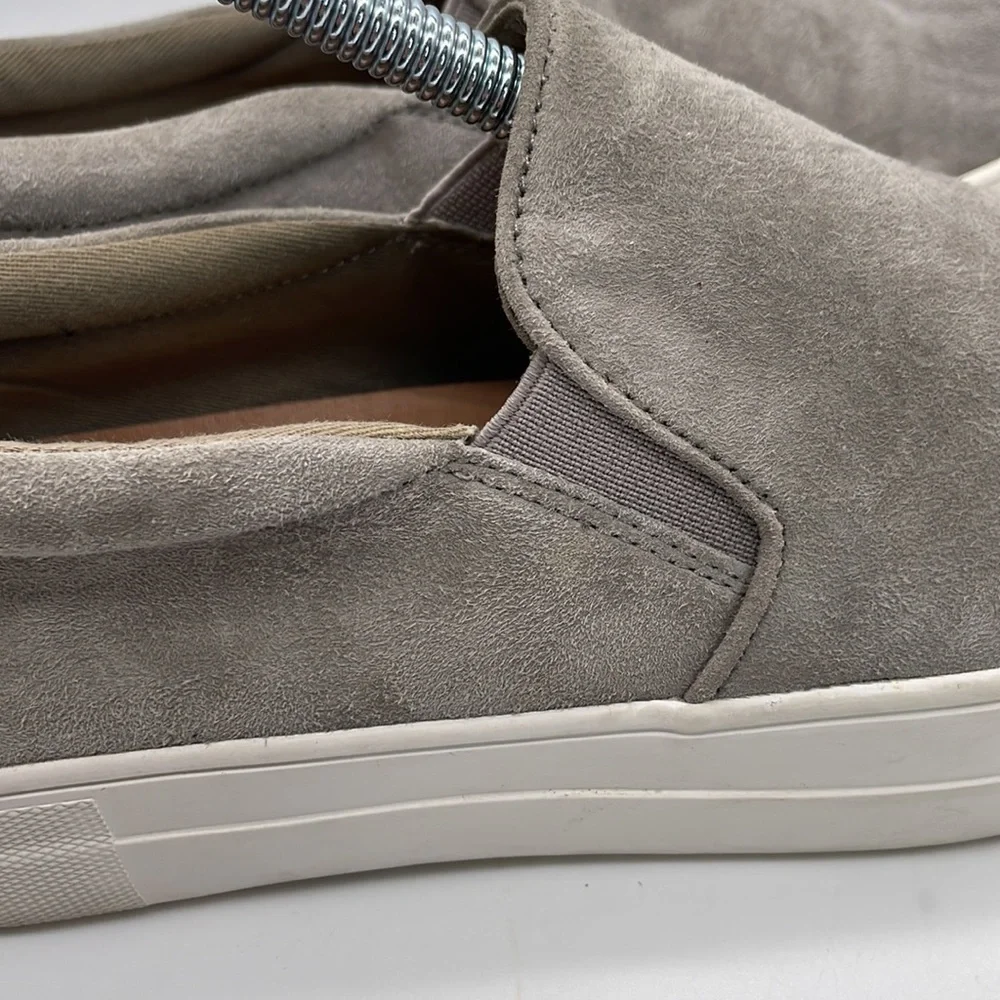 Steve Madden Slip on Sneaker Grey Leather Style:  Gills Sz 8 - Picture 3 of 7